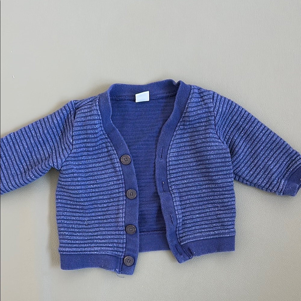 Blue Striped Kids Cardigan